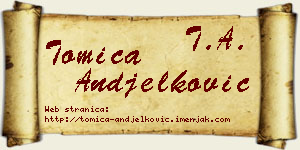 Tomica Anđelković vizit kartica